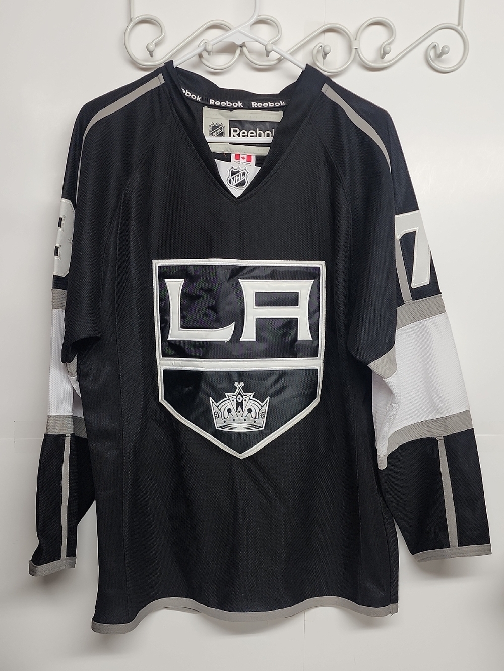Tyler Taffoli #73 Reebok LA Kings Black NHL Hockey Jersey Made In Canada Size 48